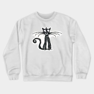 Scared-y cat (cut-out) Crewneck Sweatshirt